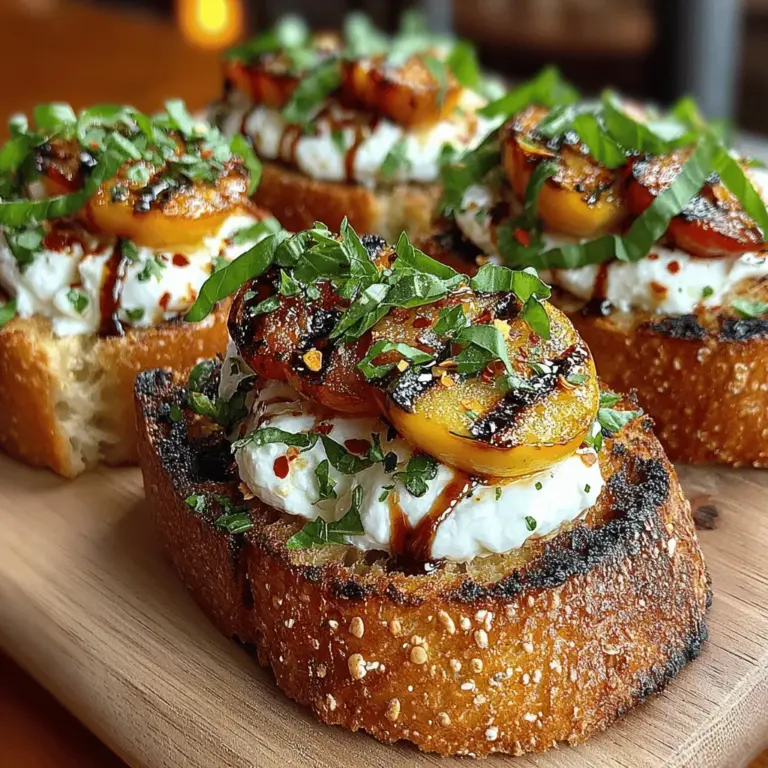When it comes to preparing your base for Grilled Peach Burrata Toast, the method of toasting can significantly affect the flavor and texture of the dish. While traditional toasting in a toaster or on a pan can yield crispy bread, grilling offers a unique depth of flavor that can elevate your toast to another level.