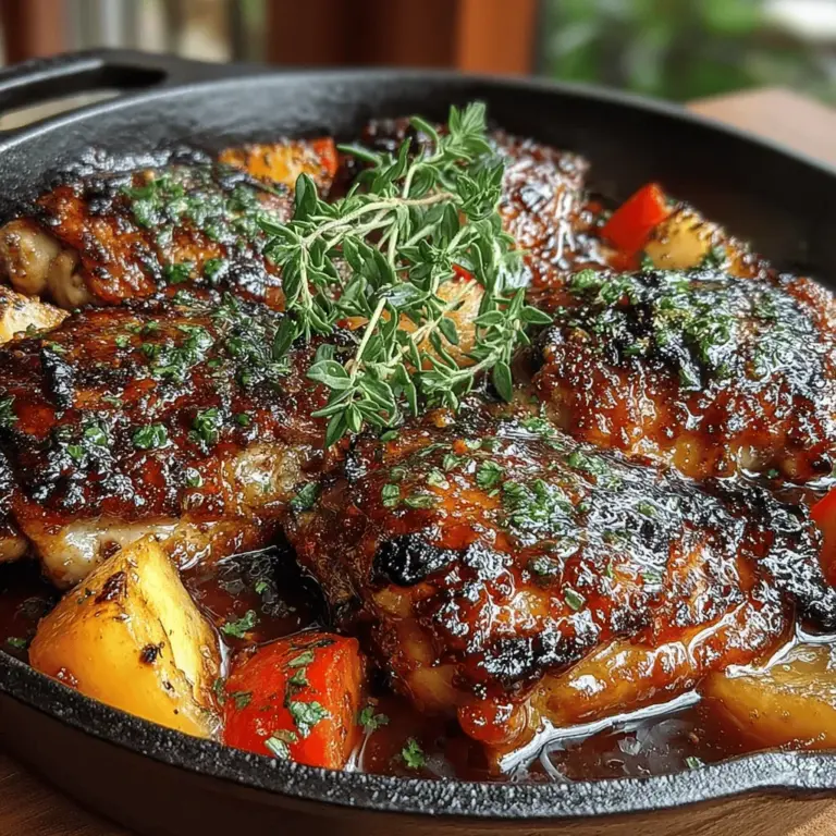 As the summer sun bathes the landscape in golden hues, there's no better way to celebrate the season than with a dish that encapsulates its essence. Sweet Summer Bliss: Peach-Glazed Chicken Thighs is a delightful recipe that marries the juicy sweetness of ripe peaches with the savory richness of chicken thighs, creating a meal that is not only delicious but also visually stunning. This dish is a celebration of summer flavors, perfect for family gatherings, outdoor barbecues, or a cozy weeknight dinner.