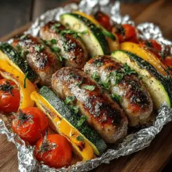Grilled Sausage & Summer Veggie Foil Packs