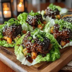 Savory Blueberry Beef Lettuce Wraps