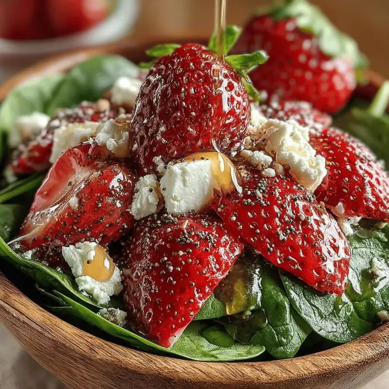 As the weather warms and the days grow longer, the appeal of fresh salads becomes undeniable. Salads are not only a delightful way to enjoy seasonal produce but also offer an opportunity to indulge in a variety of flavors and textures while promoting a healthy lifestyle. One standout option is the Strawberry Spinach Salad with Poppy Seed Dressing, a vibrant and refreshing dish that’s perfect for picnics, barbecues, or as a light lunch. Bursting with fresh ingredients, this salad balances the sweet and tart flavors of strawberries with the earthy notes of spinach, creating a culinary experience that is both satisfying and nutritious.