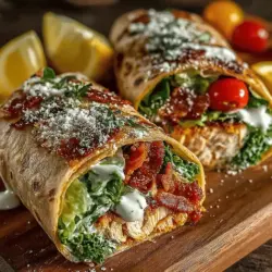 Zesty Chicken Caesar Wraps