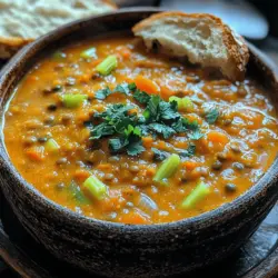 Golden Glow: Spiced Turmeric Lentil Soup