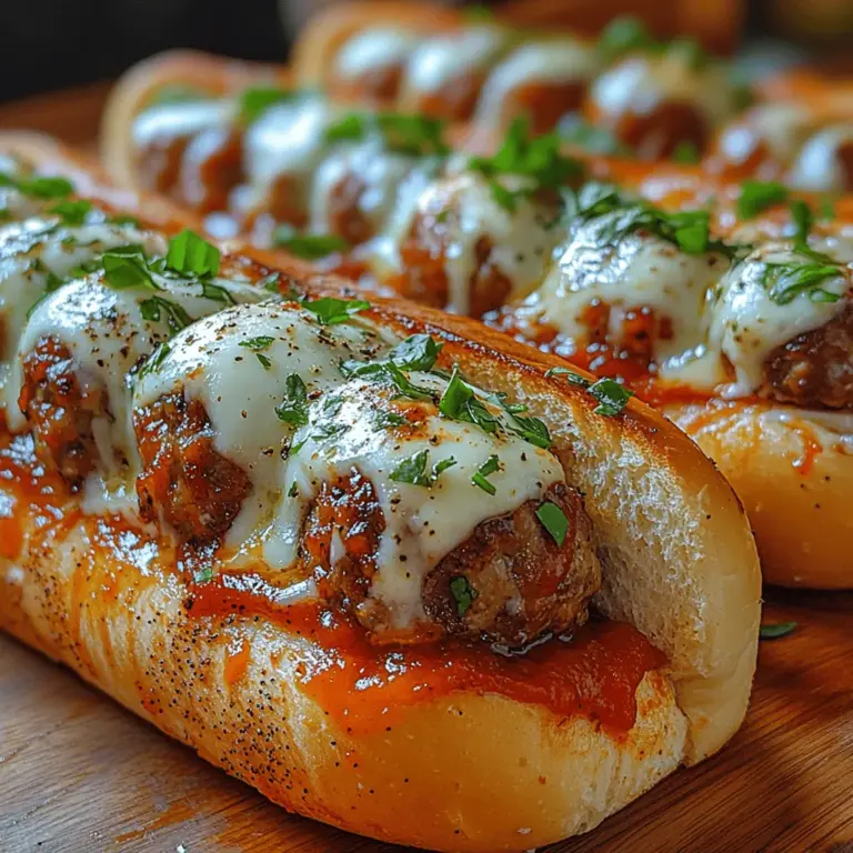 Welcome to the delightful realm of Italian cuisine, where every dish tells a story and each bite is a celebration of flavor. Among the many treasures of this culinary tradition, Italian Meatball Subs with Mozzarella and Basil stand out as a quintessential comfort food that embodies the heart and soul of Italian-American culture. These hearty subs are not just a meal; they are an experience, delivering a perfect harmony of flavors and textures that transports you straight to the bustling streets of Italy.