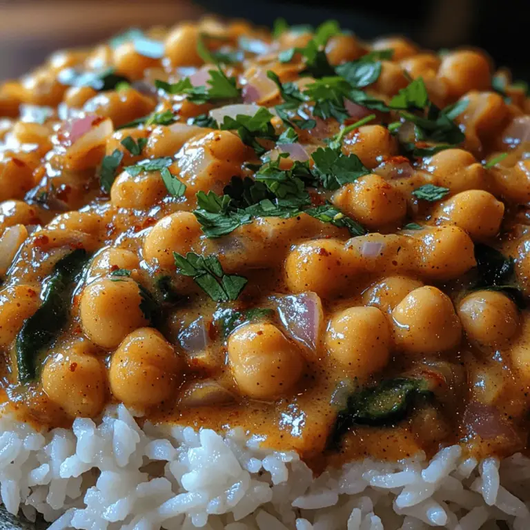 Coconut Chickpeas Delight is an extraordinary dish that captivates the senses with its comforting textures and vibrant flavors. This vegan masterpiece harmoniously blends the earthiness of chickpeas with the rich creaminess of coconut milk, creating a meal that is both satisfying and nutritious. As plant-based diets continue to gain popularity, dishes like Coconut Chickpeas Delight become essential staples in many kitchens. They not only provide a wealth of nutrients but also showcase the versatility of legumes and the delightful depth of flavor that coconut milk can bring to a meal.
