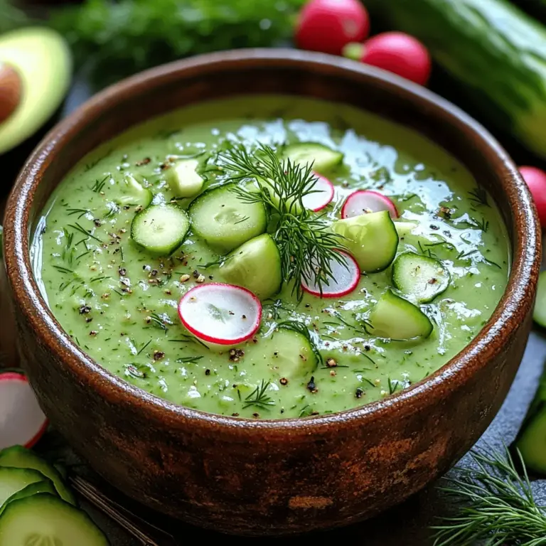 In recent years, cold soups have surged in popularity as a refreshing alternative to traditional hot soups. These chilled concoctions offer a delightful way to enjoy fresh ingredients while providing a cool respite during warm weather. Among the myriad options available, the Creamy Cucumber Avocado Chill stands out as a nutritious and revitalizing choice. This vibrant dish not only tantalizes the taste buds but also serves as a versatile recipe that can cater to various dietary preferences, including vegan adaptations.