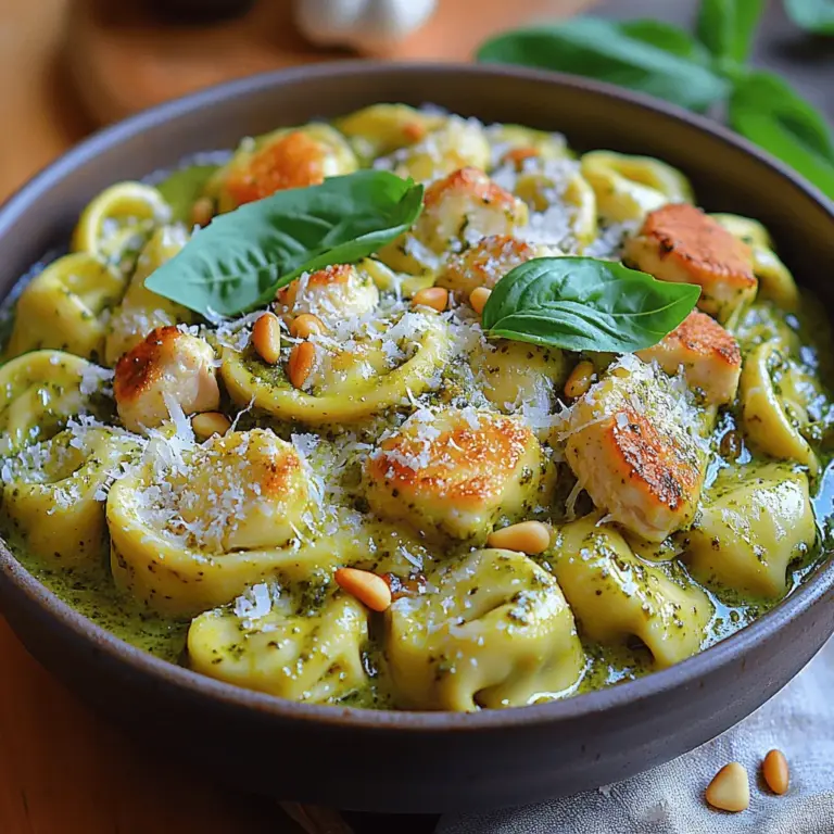 When it comes to comfort food that combines heartiness with vibrant flavors, Creamy Basil Pesto Chicken Tortellini stands out as a true favorite. This dish is a harmonious blend of tender chicken, al dente tortellini, and a luscious, herbaceous cream sauce that envelops each component in richness. The appeal of this recipe lies not only in its mouthwatering taste but also in its versatility; it can effortlessly transition from an intimate family dinner to a festive gathering with friends.