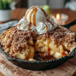 As the leaves change and the air turns crisp, there’s nothing quite like a warm dessert to make you feel cozy and content. The Cozy Cinnamon Apple Crumble Skillet is a perfect embodiment of comfort food, combining the tartness of freshly sliced Granny Smith apples with a crunchy, golden oat topping. This dish is not only a treat for your taste buds but also a feast for the senses, filling your kitchen with an inviting aroma that beckons everyone to gather around.