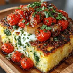 When it comes to comfort food, few dishes can rival the warmth and heartiness of a well-prepared bake. Enter the Savory Herbed Polenta & Roasted Tomato Bake, a delightful recipe that combines creamy polenta with the rich, sweet flavor of roasted tomatoes. This dish is not just a feast for the senses; it is also a versatile meal that caters to various dietary preferences, making it a suitable option for vegetarians, vegans, and gluten-free eaters alike.