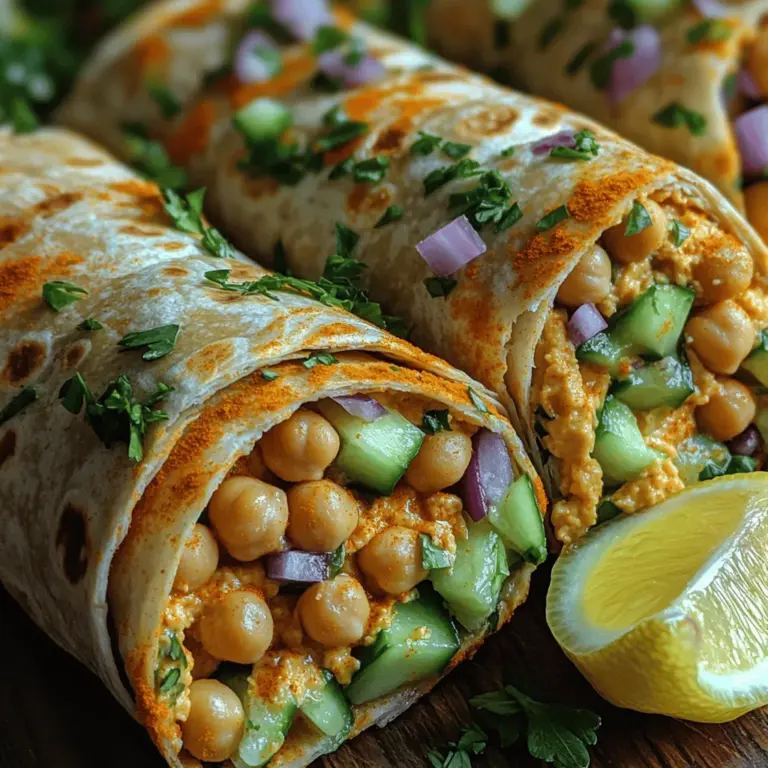 In the world of healthy eating, few dishes manage to capture the hearts and taste buds of food enthusiasts quite like chickpea wraps. These delightful creations not only serve as a canvas for a variety of flavors but also offer a wealth of nutritional benefits that make them a staple in health-conscious kitchens. The Golden Spiced Chickpea Wraps take this concept to new heights by infusing traditional wraps with the vibrant and bold flavors of spices, making each bite a delicious experience.