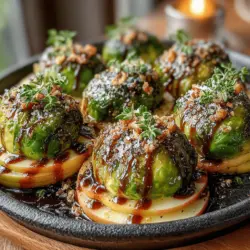 Once you’ve prepared your Brussels sprouts and diced apples, it’s time to spread them out on a baking sheet for roasting. Best practices for arranging on the baking sheet include ensuring that the Brussels sprouts are cut side down, which allows for maximum caramelization. This positioning not only helps develop a beautiful golden-brown crust but also enhances the overall flavor of the dish. Make sure to leave some space between the vegetables; overcrowding the baking sheet can lead to steaming instead of roasting, which hinders that desired crispy texture.