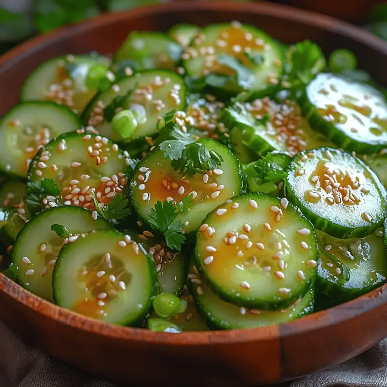 When it comes to refreshing salads that tantalize the palate while offering a burst of nutrients, the Crunchy Sesame Garlic Cucumber Salad stands out as a delightful choice. This vibrant dish captures the essence of summer, making it a perfect addition to picnics, barbecues, or even as a light meal on a warm day. The combination of crispy cucumbers, aromatic garlic, and a hint of sesame creates a medley of flavors that is both satisfying and invigorating.