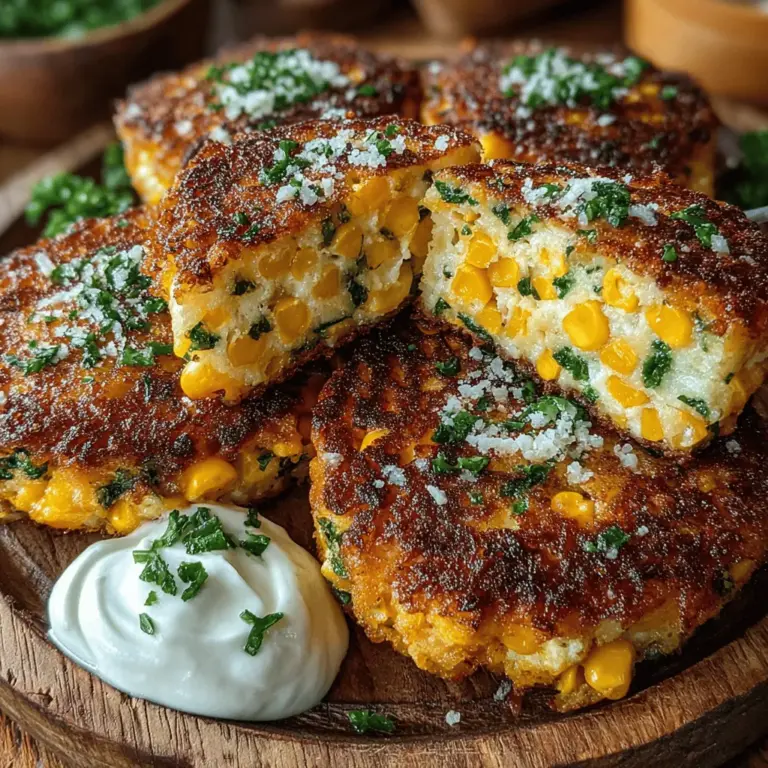 Sweet Corn and Chive Fritter Cakes are a delightful addition to any culinary repertoire, combining the natural sweetness of corn with the subtle, onion-like flavor of chives. These fritters are not just delicious; they also offer versatility, making them ideal for serving as appetizers, snacks, or even a light meal. Whether you’re entertaining guests or simply looking for a quick and healthy treat, these fritter cakes are sure to impress.