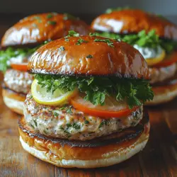 Tender Lemon Herb Turkey Burgers