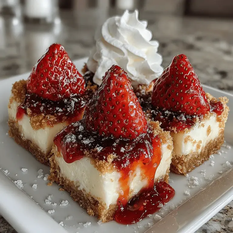To truly appreciate the Strawberry Dream Cheesecake Icebox Bars, it’s important to understand the components that make up this delectable treat. At its core, the dessert features a classic cheesecake filling, which can be customized in numerous ways. Traditional cheesecakes are rich and creamy, typically made with cream cheese, sugar, eggs, and sometimes sour cream, which contributes to the smooth texture and tangy flavor. This particular recipe embraces the classic style while adding a fruity twist that elevates it to something truly special.