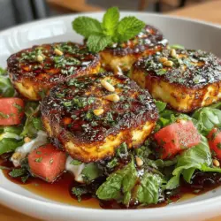 As the temperatures rise and summer approaches, the desire for light, refreshing meals becomes increasingly appealing. One standout dish that captures the essence of the season is the Grilled Halloumi & Watermelon Salad. This salad is a delightful amalgamation of textures and flavors, offering a satisfying balance between the creamy saltiness of grilled halloumi and the sweet juiciness of fresh watermelon. With its vibrant colors and enticing aromas, this dish not only pleases the palate but also makes for a visually stunning centerpiece at any summer gathering.