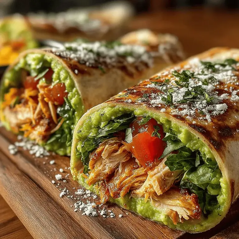The addition of diced tomatoes and mixed greens elevates the Avocado Pesto Chicken Wraps to a whole new level. Fresh tomatoes not only provide a burst of color but also add a juicy sweetness that complements the creamy avocado pesto. Packed with vitamins C and K, tomatoes are a nutritional powerhouse that supports a healthy immune system and bone health. Mixed greens, such as spinach, arugula, or romaine, contribute a delightful crunch and a range of nutrients, including iron and fiber. Together, these ingredients ensure that each bite of your wraps is not only delicious but also refreshing and nutritious, making them an ideal choice for a light lunch or a quick dinner.