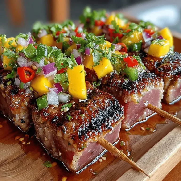Creating the perfect Tropical Tuna Skewers begins with the assembly process. Threading tuna onto skewers may seem simple, but there are essential techniques to ensure your skewers cook evenly and hold their shape during grilling. Start by cutting the fresh tuna steak into uniform cubes, preferably around 1 to 1.5 inches in size. This size is ideal for achieving that perfect sear while allowing the inside to remain tender and juicy.