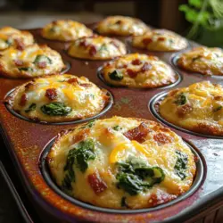 In a world increasingly focused on health and wellness, individuals are constantly searching for nutritious meals that don’t compromise on flavor. Breakfast, in particular, is often touted as the most important meal of the day—an opportunity to fuel our bodies with essential nutrients and energy. However, busy schedules can make it challenging to whip up something healthy and delicious in the morning. Enter Spinach & Bacon Protein-Packed Egg White Muffins, a culinary solution that beautifully marries taste and nutrition. These muffins embody a perfect blend of flavors while delivering a hearty dose of protein and essential vitamins, making them an ideal choice for anyone looking to elevate their breakfast game.