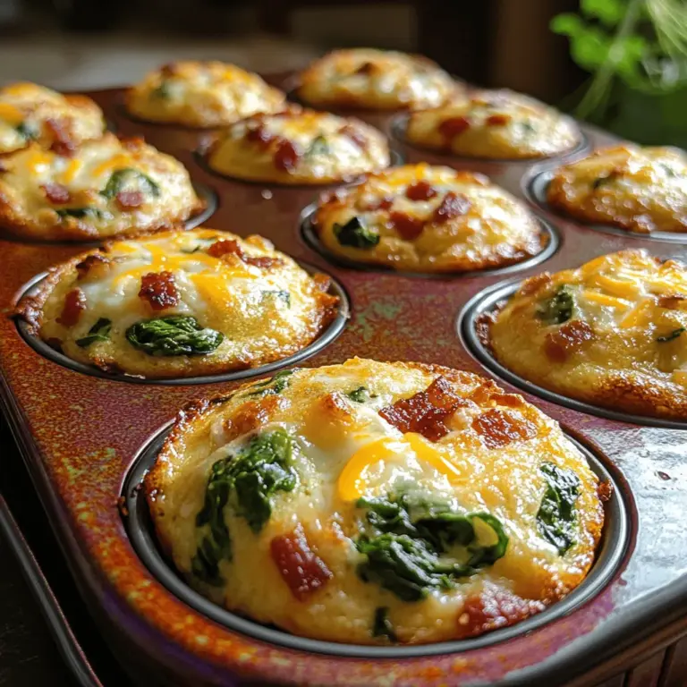 In a world increasingly focused on health and wellness, individuals are constantly searching for nutritious meals that don’t compromise on flavor. Breakfast, in particular, is often touted as the most important meal of the day—an opportunity to fuel our bodies with essential nutrients and energy. However, busy schedules can make it challenging to whip up something healthy and delicious in the morning. Enter Spinach & Bacon Protein-Packed Egg White Muffins, a culinary solution that beautifully marries taste and nutrition. These muffins embody a perfect blend of flavors while delivering a hearty dose of protein and essential vitamins, making them an ideal choice for anyone looking to elevate their breakfast game.