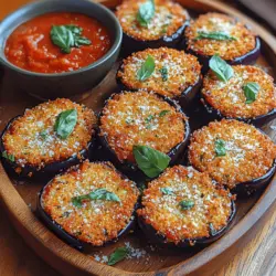 In the realm of delicious appetizers, Crispy Eggplant Marinara Bites stand out as a perfect blend of crispy textures and rich flavors. These delightful morsels not only satisfy your cravings for something crunchy but also provide a nutritious alternative to traditional fried snacks. The magic of this dish lies in its juxtaposition of a golden, crispy exterior enveloping a tender, flavorful interior, all perfectly complemented by a tangy marinara sauce. Whether you’re hosting a gathering or looking for a simple yet impressive snack, this recipe is sure to impress both family and friends.