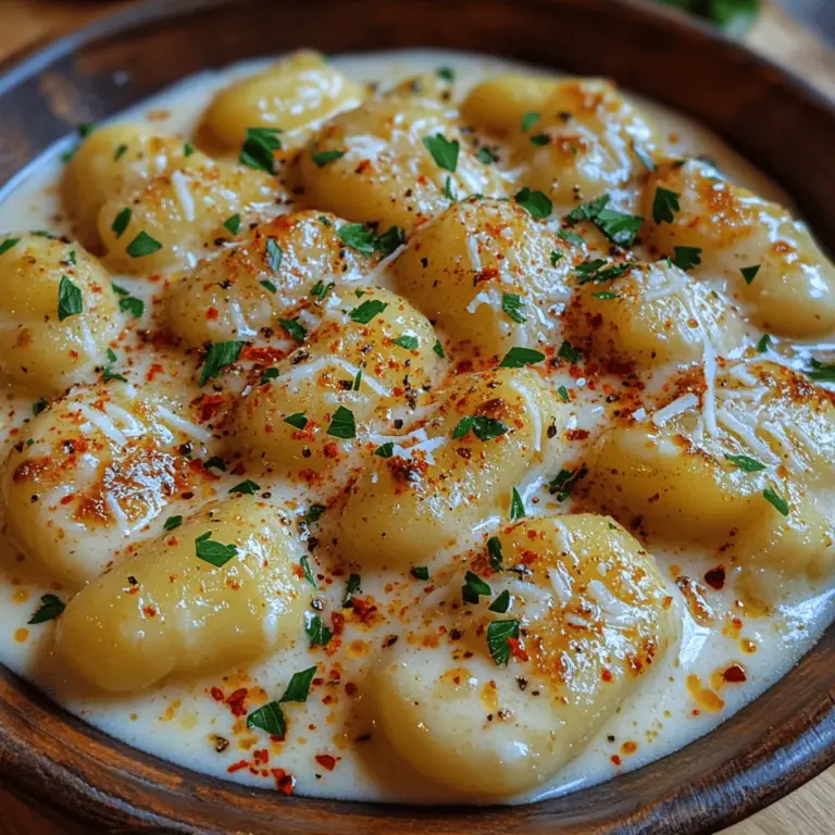 In the realm of comfort food, few dishes can match the inviting allure of Creamy Garlic Parmesan Gnocchi. This Italian-inspired recipe captures the essence of home-cooked indulgence with its delightful combination of pillowy potato gnocchi, velvety heavy cream, and the rich, savory notes of garlic and Parmesan cheese. Whether you’re looking for a quick weeknight dinner or a dish to impress your guests during a special occasion, this creamy delight is poised to become a favorite at your table.