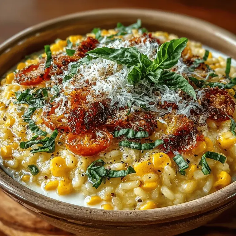Risotto is a beloved Italian dish renowned for its creamy texture and comforting nature. Originating from Northern Italy, risotto has become a staple in kitchens worldwide, offering a versatile base that can be adapted to a variety of flavors and ingredients. Among the many delightful variations, Creamy Sweet Corn Risotto stands out, particularly during the summer months when sweet corn is at its peak. This dish is a celebration of seasonal ingredients, marrying the natural sweetness of corn with the rich, creamy consistency that risotto is known for.