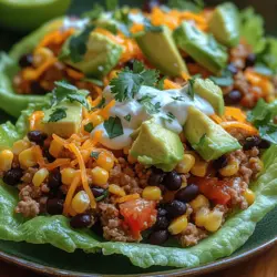 Crunchy Taco Lettuce Wraps are not only a flavorful delight but also a versatile option for a variety of dietary preferences. Their base of lettuce wraps makes them inherently low in carbohydrates, making them suitable for keto and paleo diets. Additionally, they can easily be adapted to accommodate vegetarian and vegan lifestyles, allowing everyone to enjoy this delicious dish. Regardless of your dietary choices, you can relish the crunch, flavor, and satisfaction these wraps provide.