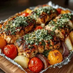 Peach & Basil Chicken Foil Packs