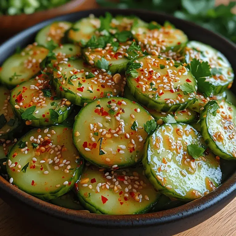 Salads have long been celebrated as a cornerstone of healthy eating, providing a vibrant medley of flavors, textures, and nutrients. They serve not only as a side dish but also as a light meal option that can be incredibly satisfying. Among the myriad of salad options available, the Crunchy Sesame Cucumber Salad stands out as a refreshing and nutritious choice that is perfect for warm weather or as a crisp accompaniment to various meals.