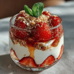 At the heart of this recipe are fresh strawberries, renowned for their vibrant color and juicy sweetness. These berries are packed with essential nutrients, particularly vitamin C, which plays a vital role in boosting the immune system and promoting skin health. Additionally, strawberries are rich in antioxidants, which help combat oxidative stress and inflammation in the body.