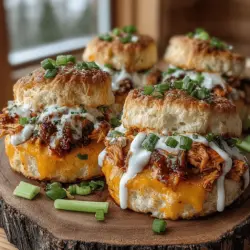 Welcome to the vibrant world of flavor, where we elevate the humble slider to new heights with our Spicy Buffalo Chicken & Ranch Biscuit Sliders. This mouthwatering recipe marries the fiery zest of buffalo chicken with the comforting softness of homemade biscuits, creating a dish that's not only delicious but also incredibly versatile. Whether you're gearing up for a game day gathering, planning a family dinner, or looking for a fun twist to liven up your weeknight meals, these sliders are destined to impress. In this blog post, we will guide you through every step of the recipe, ensuring you have all the tools and tips needed to create these delectable bites that are sure to be the star of your dining table.