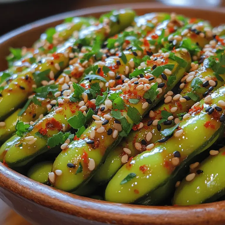 In the vibrant world of plant-based appetizers, few dishes stand out as much as Crunchy Sesame Garlic Edamame. This delightful snack not only tantalizes the taste buds but also embodies the essence of healthful eating. Edamame, young soybeans harvested before they fully ripen, have surged in popularity in recent years, gaining recognition for their impressive nutritional benefits and versatility across a variety of cuisines. Whether served as a starter at a dinner party or enjoyed as a wholesome snack during a cozy evening at home, Crunchy Sesame Garlic Edamame is a dish that promises to impress.