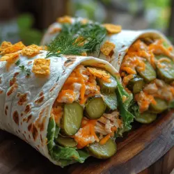 In the world of quick and satisfying meals, few options rival the versatility and appeal of wraps. Our Crunchy Pickle Chicken Wraps bring an exciting twist to this classic dish, combining the savory goodness of shredded chicken with the zesty crunch of dill pickles, all enveloped in a soft tortilla. The interplay of flavors and textures makes these wraps not only delicious but also a delightful experience for the palate.