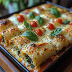 Crispy Baked Feta Pasta Rolls are an innovative and delicious twist on traditional lasagna, elevating the classic comfort dish into a visually stunning and flavorful experience. This delightful recipe merges the creamy richness of feta cheese with fresh, vibrant ingredients, creating a culinary masterpiece that is sure to impress both family and friends. Whether you're planning a cozy dinner at home or hosting a lively gathering, these pasta rolls offer an easy yet elegant option that will leave everyone craving more.
