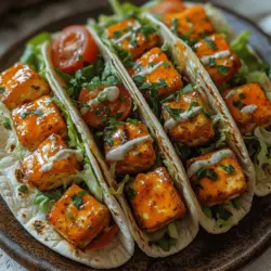 In recent years, plant-based diets have surged in popularity, prompting many to seek creative and satisfying alternatives to traditional meat-based dishes. One such delightful option is Crunchy Buffalo Tofu Tacos, a dish that not only satisfies the craving for bold flavors but also provides a guilt-free indulgence for health-conscious eaters. These tacos brilliantly marry the satisfying crunch of crispy tofu with the fiery kick of buffalo sauce, making them a perfect choice for anyone looking to explore vibrant plant-based cuisine without sacrificing taste.