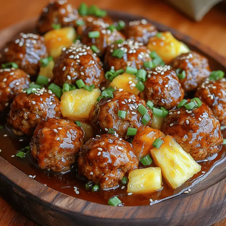 If you're searching for a dish that beautifully marries sweet and savory flavors, look no further than Juicy Pineapple Teriyaki Meatballs. This delightful recipe combines succulent meatballs with a rich, tangy teriyaki sauce, highlighted by the tropical sweetness of fresh pineapple. Whether you're a culinary novice or a seasoned chef, this dish is perfect for any occasion—from family dinners to casual gatherings with friends.