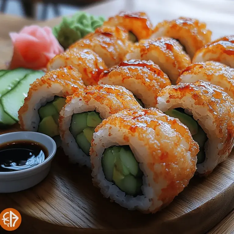 Making sushi at home is not just a culinary endeavor; it is an immersive experience that brings joy and creativity into the kitchen. One of the standout dishes in the sushi repertoire is the Crispy Shrimp Tempura Rolls, a delightful fusion that combines the crunchy texture of tempura shrimp with the fresh flavors of avocado and cucumber, all wrapped in sushi rice and nori. This dish is not only visually appealing, with its vibrant colors and artful presentation, but it also offers a sensational taste that delights sushi enthusiasts and newcomers alike.
