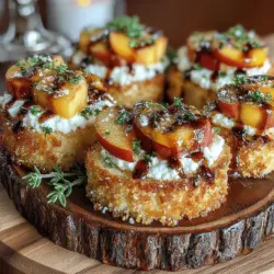 When it comes to elevated appetizers, few dishes can rival the delightful balance of flavors found in Sweet & Savory Peach & Goat Cheese Crostini. This dish masterfully combines the sweetness of ripe peaches with the tangy creaminess of goat cheese, creating a harmonious blend that tantalizes the taste buds. Whether you are hosting a summer gathering, a holiday party, or simply looking for a sophisticated snack, this crostini recipe proves to be an exquisite choice that effortlessly impresses.