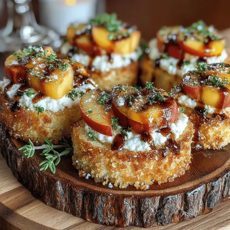 When it comes to elevated appetizers, few dishes can rival the delightful balance of flavors found in Sweet & Savory Peach & Goat Cheese Crostini. This dish masterfully combines the sweetness of ripe peaches with the tangy creaminess of goat cheese, creating a harmonious blend that tantalizes the taste buds. Whether you are hosting a summer gathering, a holiday party, or simply looking for a sophisticated snack, this crostini recipe proves to be an exquisite choice that effortlessly impresses.