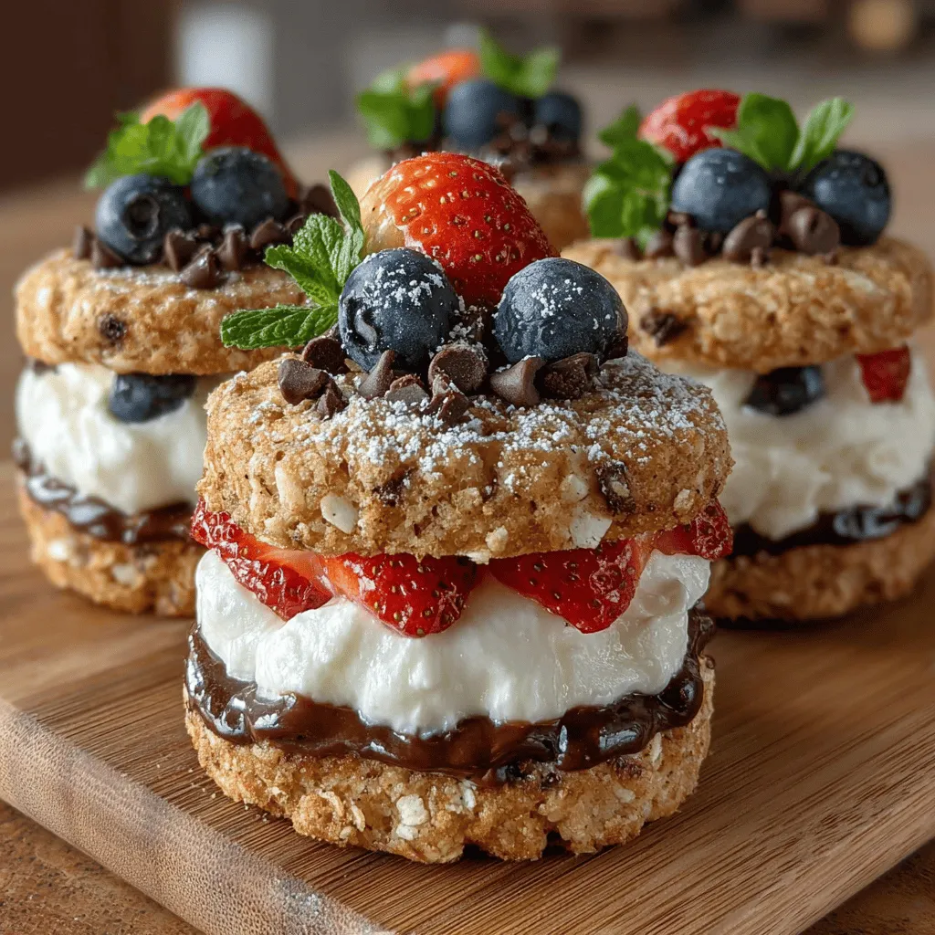 Frozen Yogurt Oatmeal Sandwich Bites are a delightful fusion of creamy and chewy that make for an irresistible snack or dessert. This innovative treat combines the wholesome goodness of oatmeal cookies with a rich, creamy frozen yogurt filling, resulting in a dessert that is both satisfying and nutritious. Perfect for warm summer days or as a sweet snack after school, these bites appeal to both kids and adults alike. Not only are they easy to prepare, but they also offer a great way to enjoy a healthy dessert without compromising on flavor.