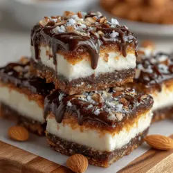 In recent years, there has been a remarkable shift towards healthier dessert options, as more people are becoming aware of the impact of their dietary choices on overall well-being. As a result, creative recipes that marry indulgence with nutrition are gaining traction among health-conscious individuals. One such delightful treat is the Frozen Yogurt Almond Joy Squares, a dessert that encapsulates the beloved flavors of the classic Almond Joy candy bar while offering a healthy twist. These squares are not only satisfying for your sweet tooth but are also packed with nourishing ingredients, making them the perfect guilt-free indulgence.