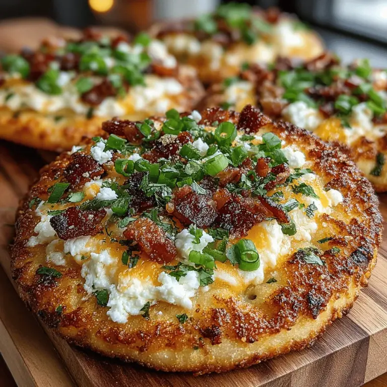 If you're on the hunt for a delightful appetizer that packs a punch, look no further than Spicy Delight Mini Jalapeño Popper Flatbreads. This innovative dish combines the classic flavor profile of jalapeño poppers with the convenience of flatbreads, creating an irresistible bite-sized treat that’s perfect for any occasion. Whether you're hosting a lively gathering, gearing up for the big game, or simply indulging in a casual snack at home, these mini flatbreads are sure to be a hit.