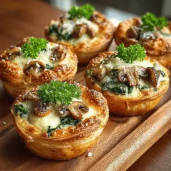 Mini Spinach & Mushroom Melt Cups are the quintessential appetizers that seamlessly blend rich, earthy flavors with a delightful, flaky texture. These bite-sized treats are not only visually appealing but are also packed with flavor, making them an excellent choice for gatherings, parties, or simply as a satisfying snack. The combination of sautéed spinach and mushrooms enveloped in creamy cheeses and wrapped in buttery puff pastry is sure to please a crowd. In this article, we will delve into the intricacies of crafting these melt cups, offering detailed insights into each step of the process, the nutritional benefits of the key ingredients, and expert tips to ensure your success in the kitchen.