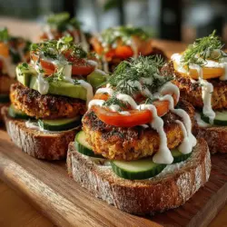 Baked Falafel Zucchini Sliders