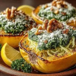 Creamy Spinach Pesto Spaghetti Squash: A Deliciously Healthy Delight