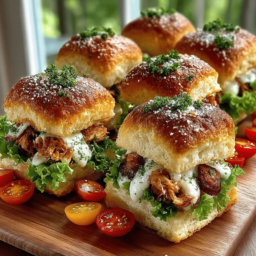 Mini Chicken Caesar Biscuit Sliders are the ultimate fusion of convenience and flavor, perfect for any gathering or family meal. These bite-sized delights combine the classic taste of a Caesar salad with the comfort of warm, flaky biscuits, making them an irresistible option for both children and adults. The combination of tender, seasoned chicken with the creamy tang of Caesar dressing, nestled within a buttery biscuit, creates a snack or meal that is both satisfying and easy to prepare.