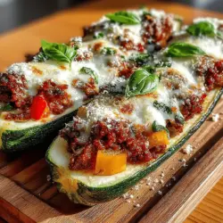 Zesty Turkey-Stuffed Zucchini Boats