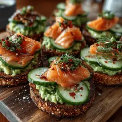 In the realm of modern cuisine, few appetizers have captured the hearts and palates of food enthusiasts quite like the mini salmon avocado toast circles. This trendy dish perfectly marries the rich, buttery taste of ripe avocados with the savory, smoky flavor of salmon, making it an ideal choice for brunches, gatherings, or even a light snack. As social media platforms brim with picturesque renditions of this culinary delight, it's clear that mini salmon avocado toast circles have secured their place as a must-try item for food lovers everywhere.