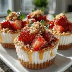 As the warmth of the sun beckons, there’s nothing quite as refreshing as a chilled dessert that tantalizes your taste buds while keeping your health in check. Enter the Frozen Strawberry Crunch Cups—a delightful blend of sweet strawberries, creamy Greek yogurt, and crunchy granola that not only satisfies your cravings but also packs a nutritional punch. This recipe is perfect for those warm summer days, backyard barbecues, or simply as a quick snack to enjoy any time of the year.